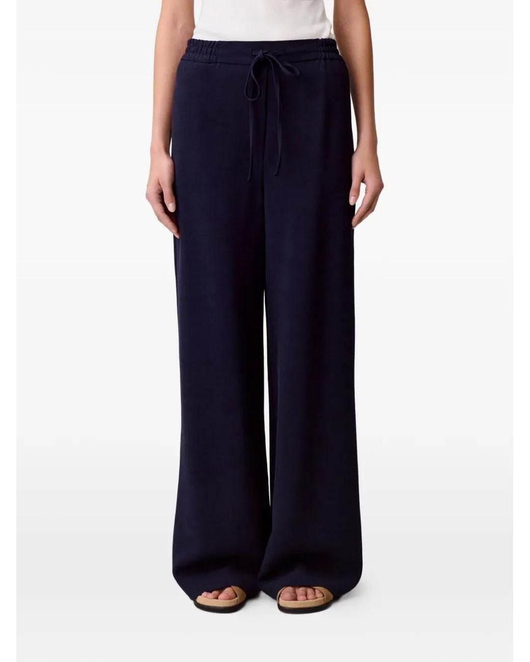 Claudie Pierlot Blue String Wide-Leg Trousers