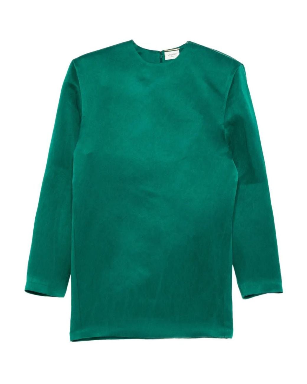 Saint Laurent Green Silk Mini Dress