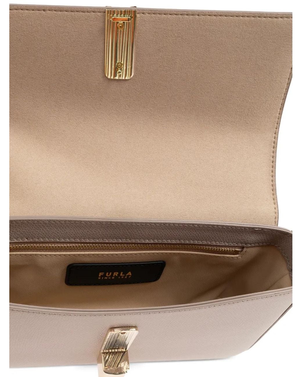Borsa A Tracolla Iride Con Logo di Furla in Natural