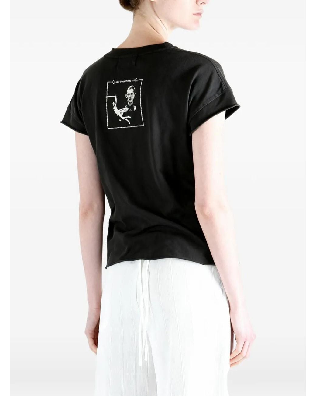 Enfants Riches Deprimes Black Graphic-Print Raw-Cut T-Shirt