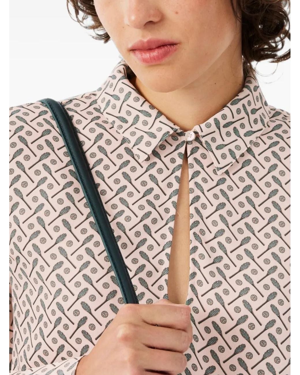 Camisa Estampada Lacoste de color White