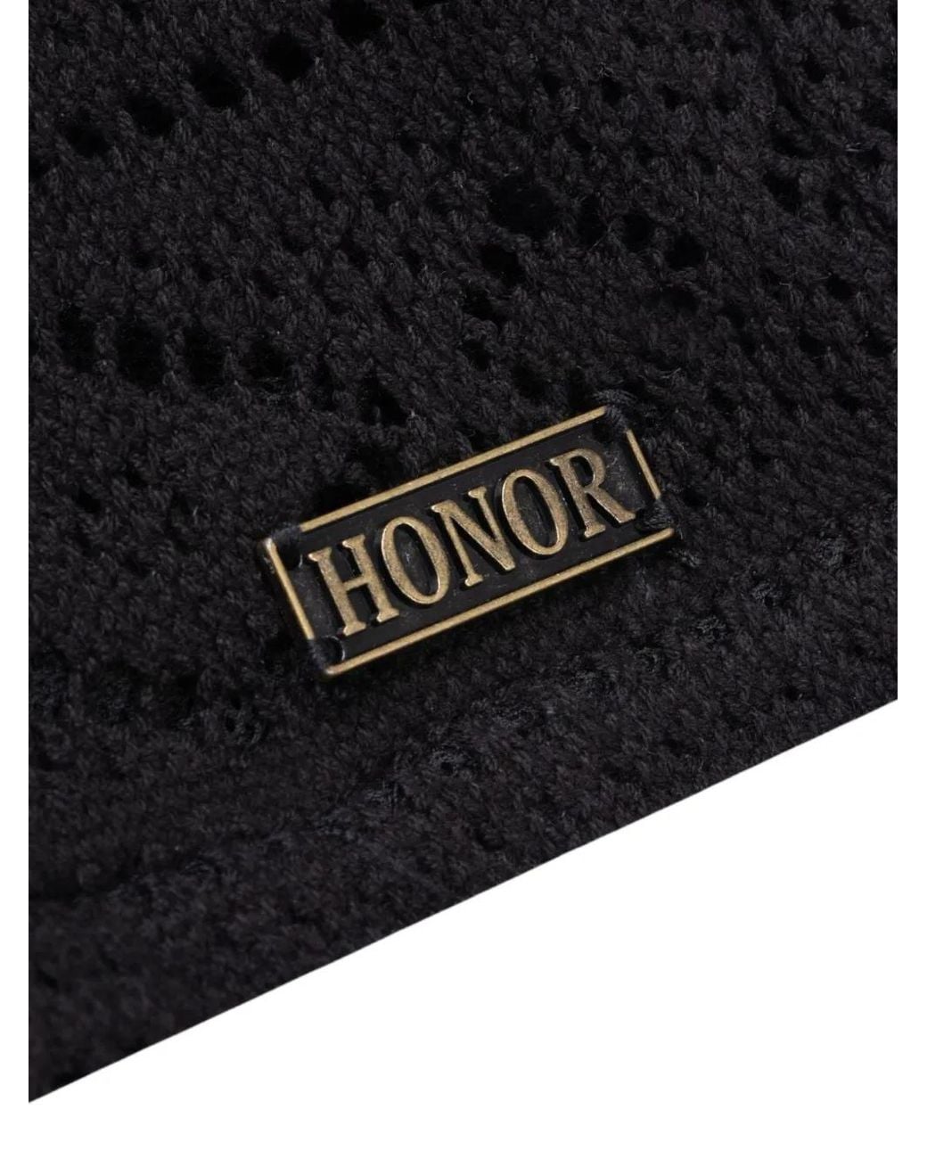 Honor The Gift Blue Pointelle Crochet Shorts for men