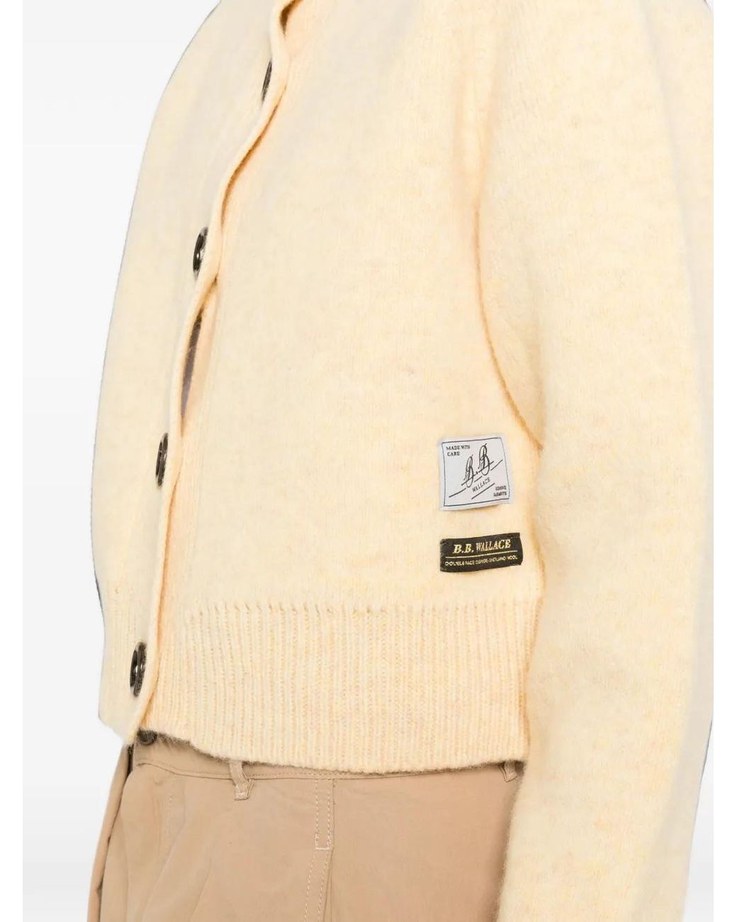B.B. Wallace Natural Cropped Button-Up Cardigan