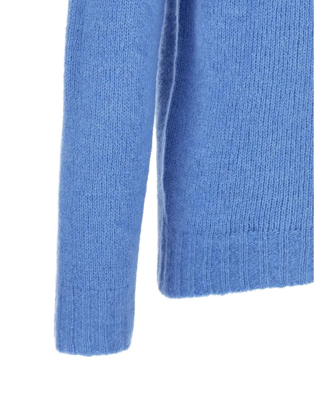 Oliver Lattughi Blue Pull À Col Rond Et Effet Brossé for men
