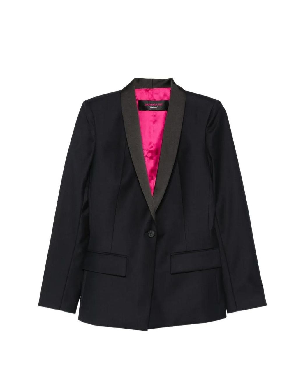 Barbara Bui Black Satin-Lapel Blazer