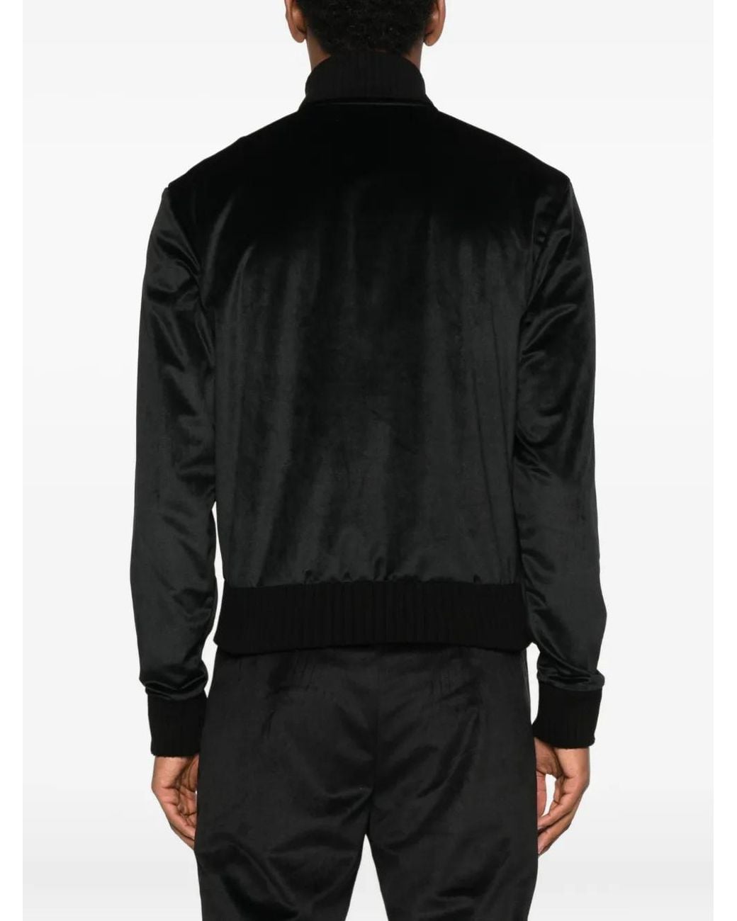 Amiri Black Velour Zip-up Jacket for men