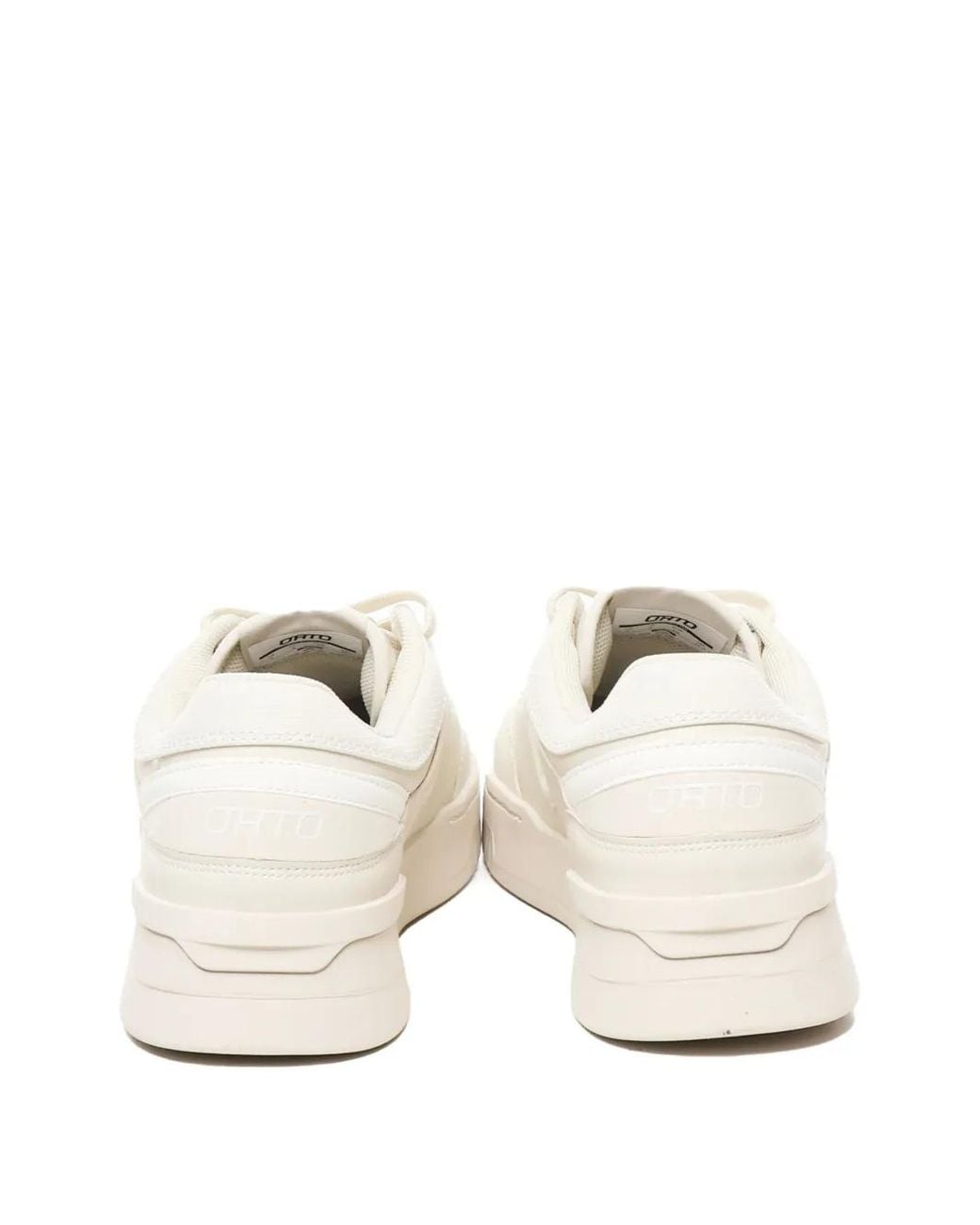 Orto White Eclipse Leather Low-Top Sneakers for men