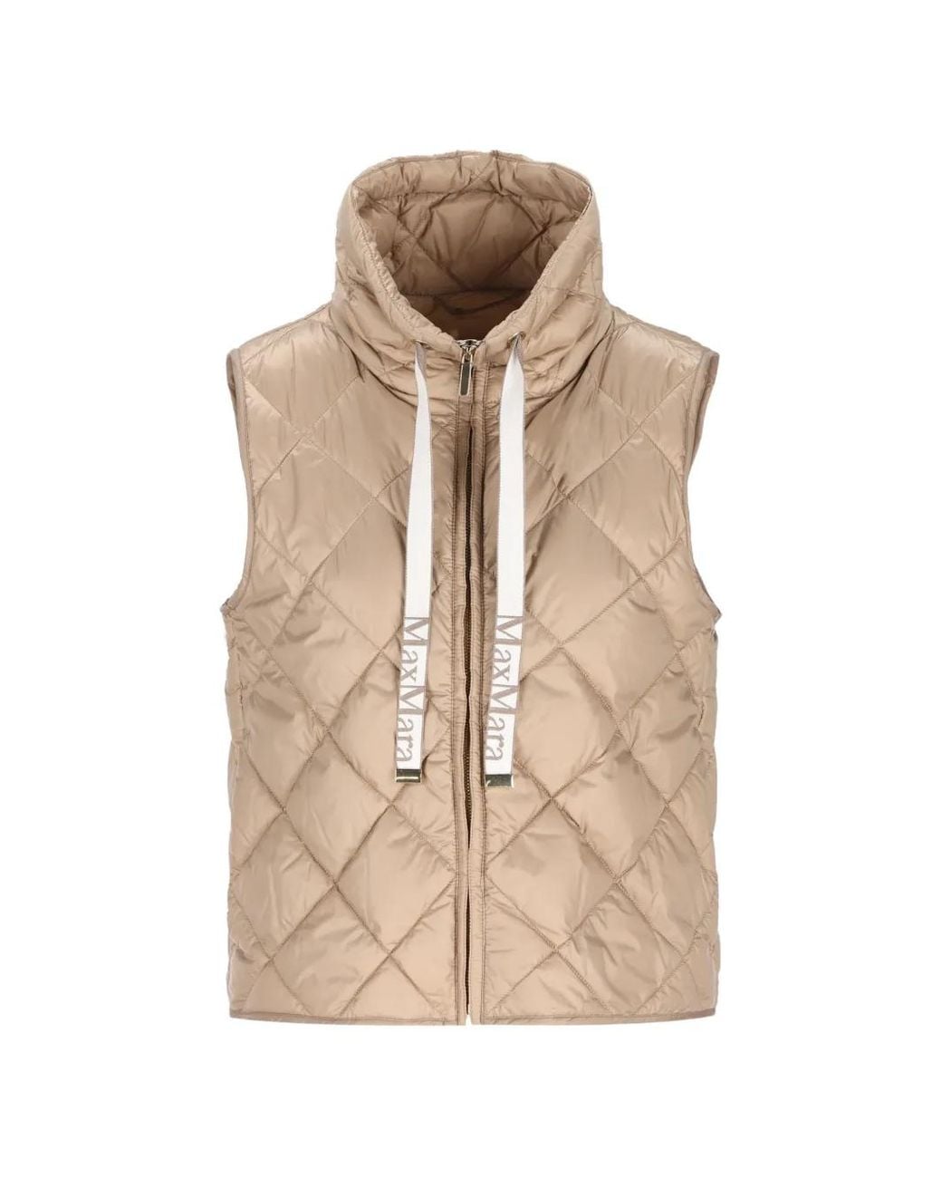 Max Mara Natural Quilted Down Vest