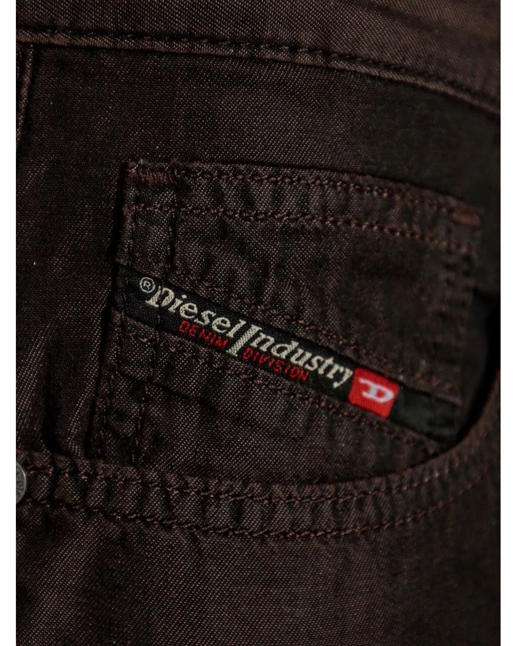 DIESEL Brown Wide-Leg Denim Trousers