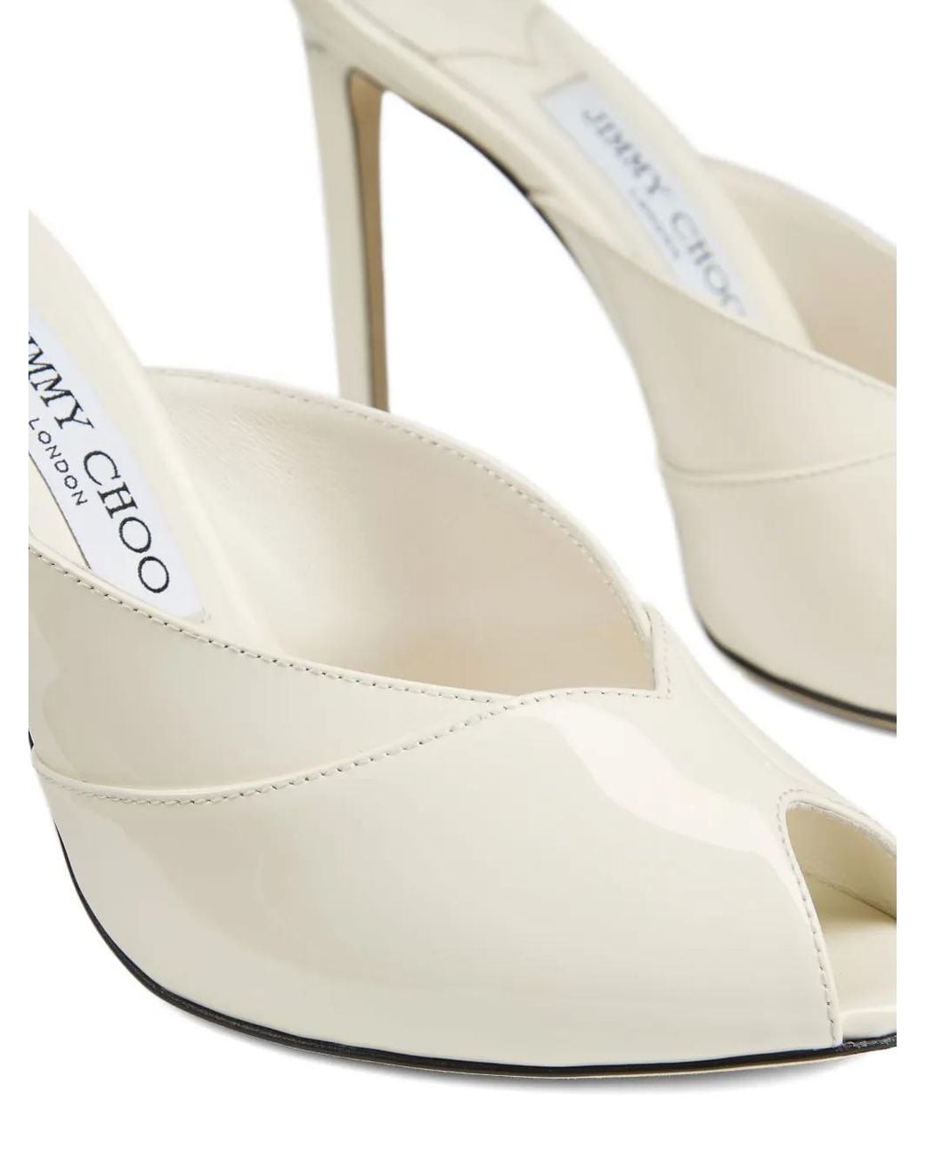 Jimmy Choo White Brigitte Mules 100