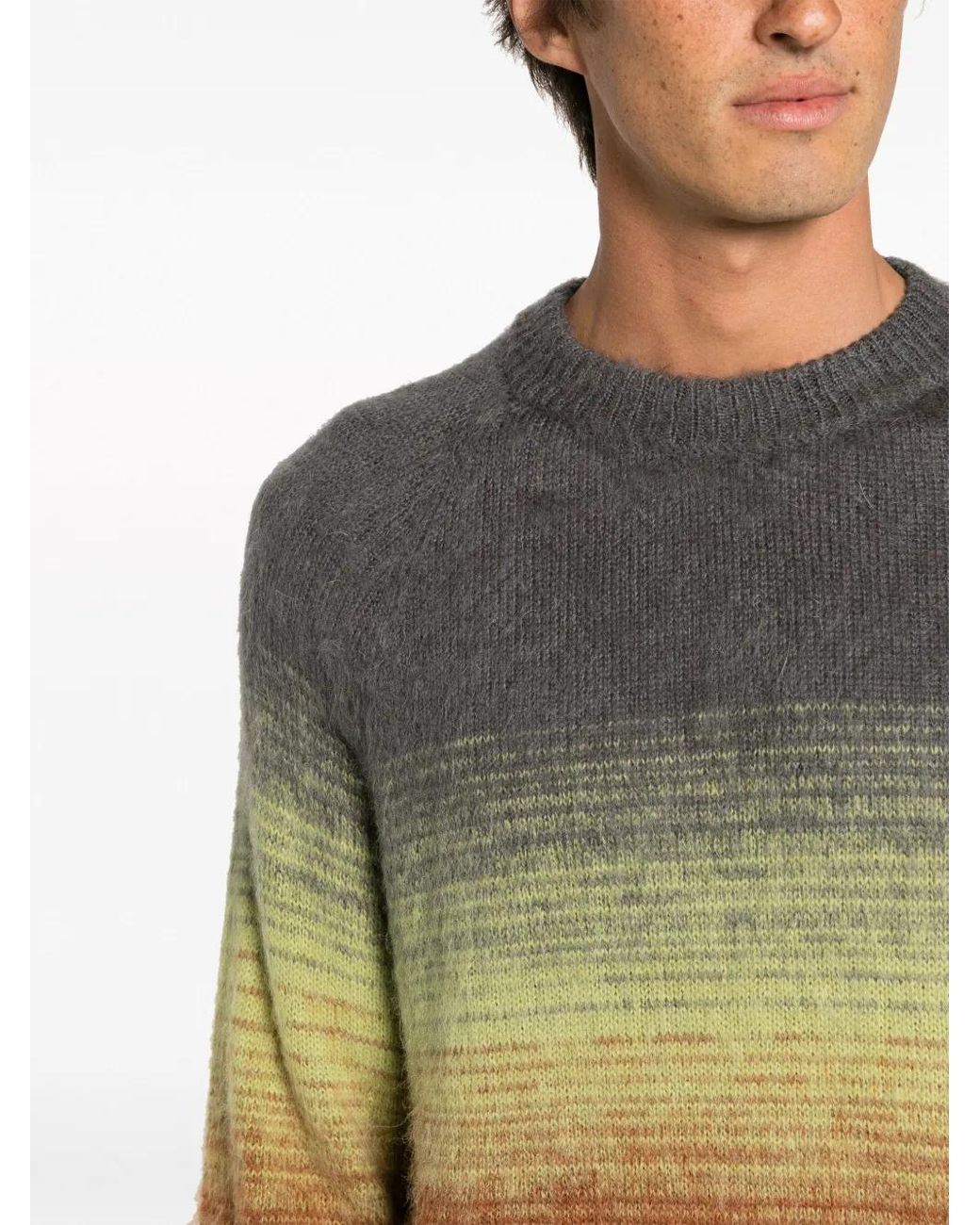 Laneus Gradient-Effect Textured Jumper for men