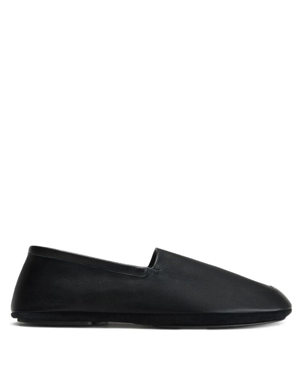 Lemaire Black Square-Toe Slippers for men