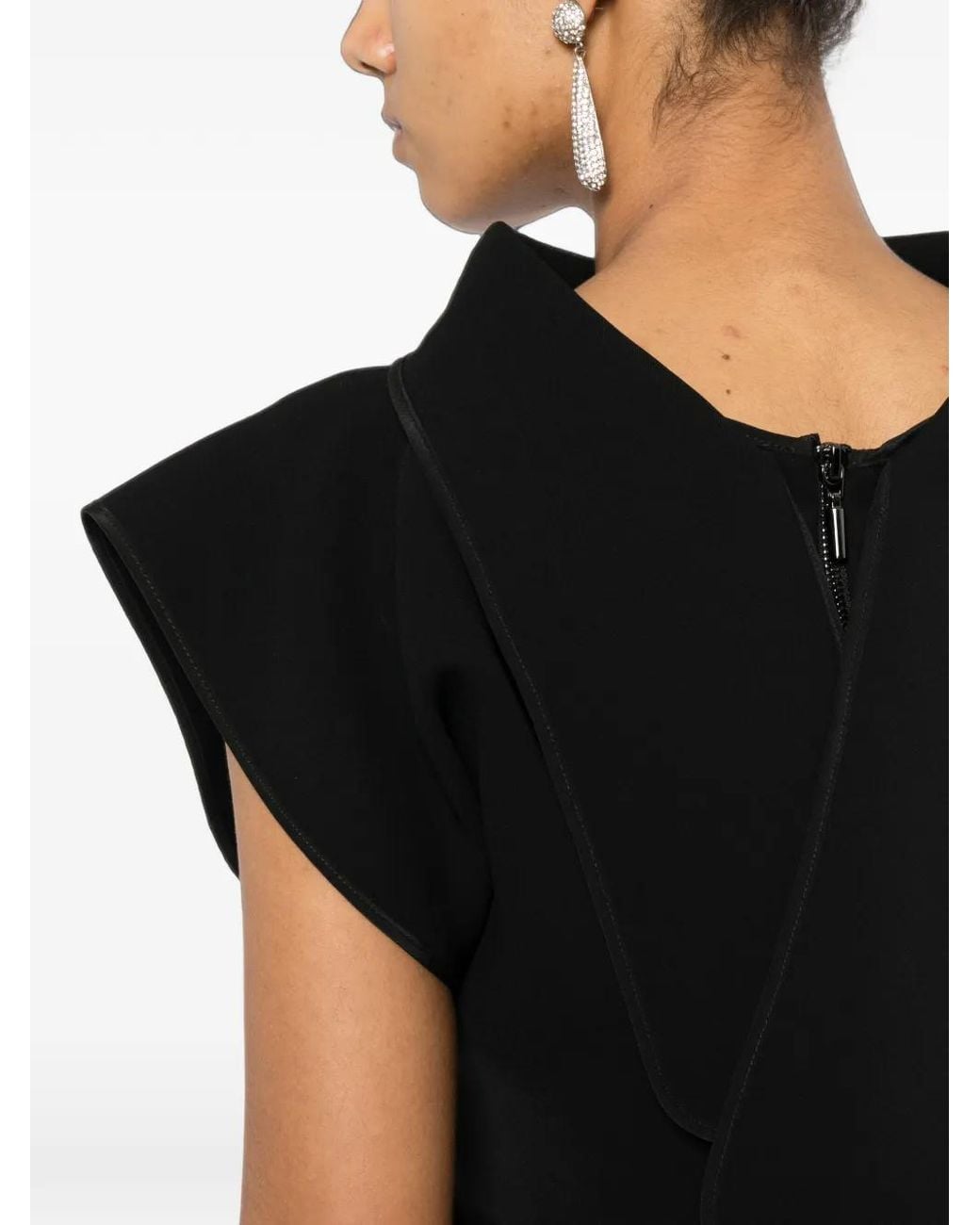 Maticevski Black Bluse Mit Einsätzen