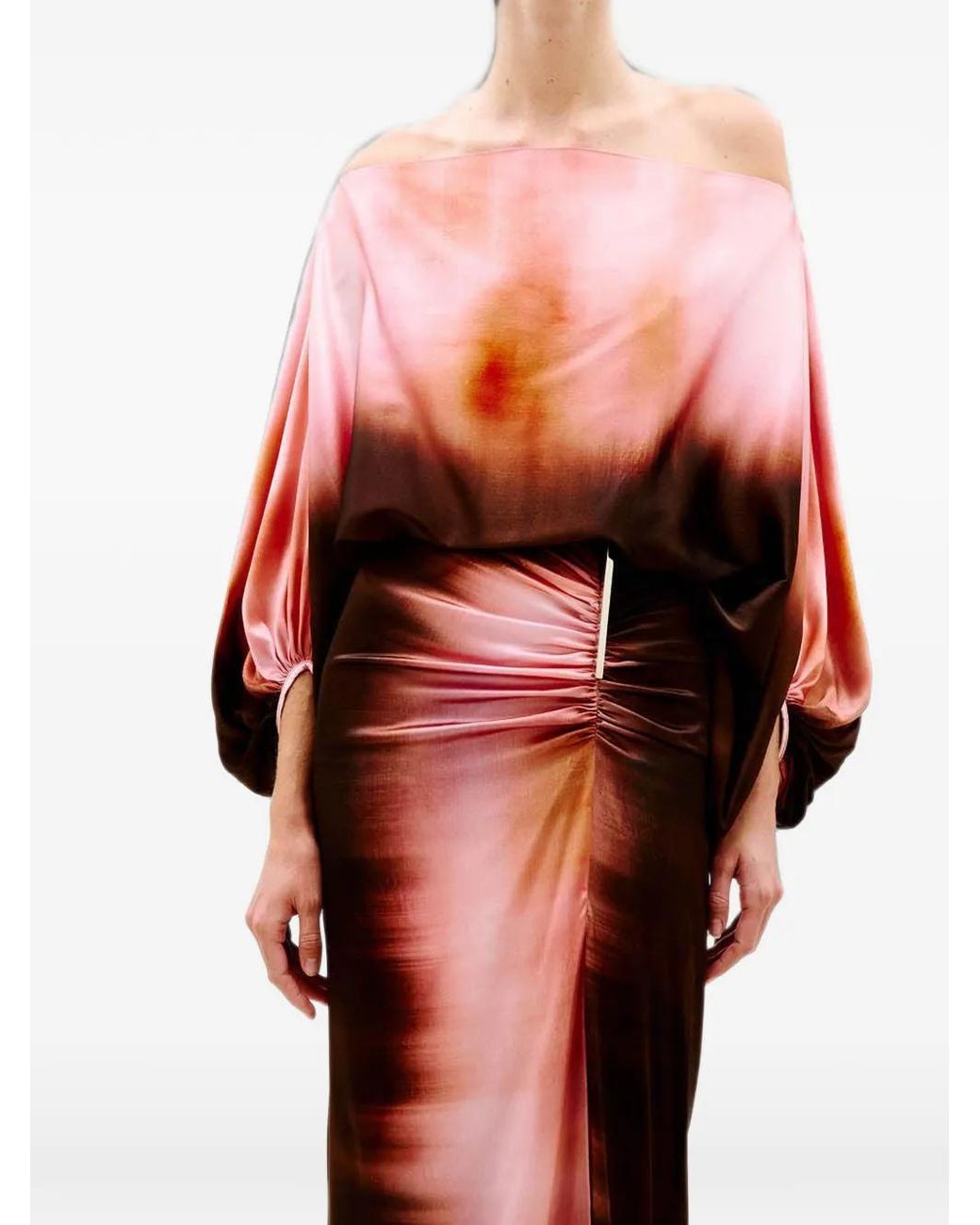 Silvia Tcherassi Pink Bellagio Off-Shoulder Blouse