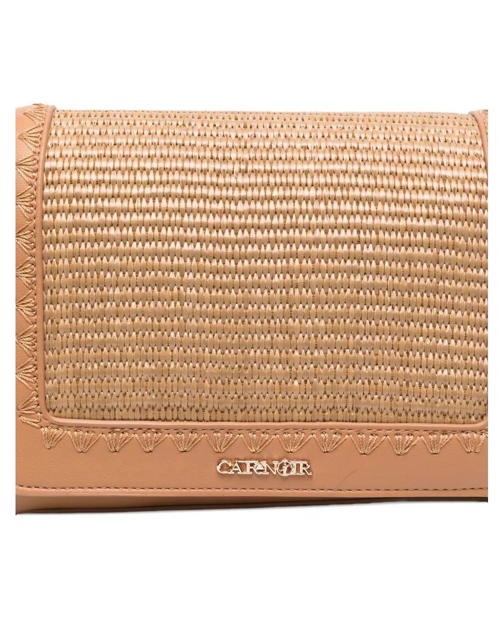 CafeNoir White Raffia-Effect Shoulder Bag