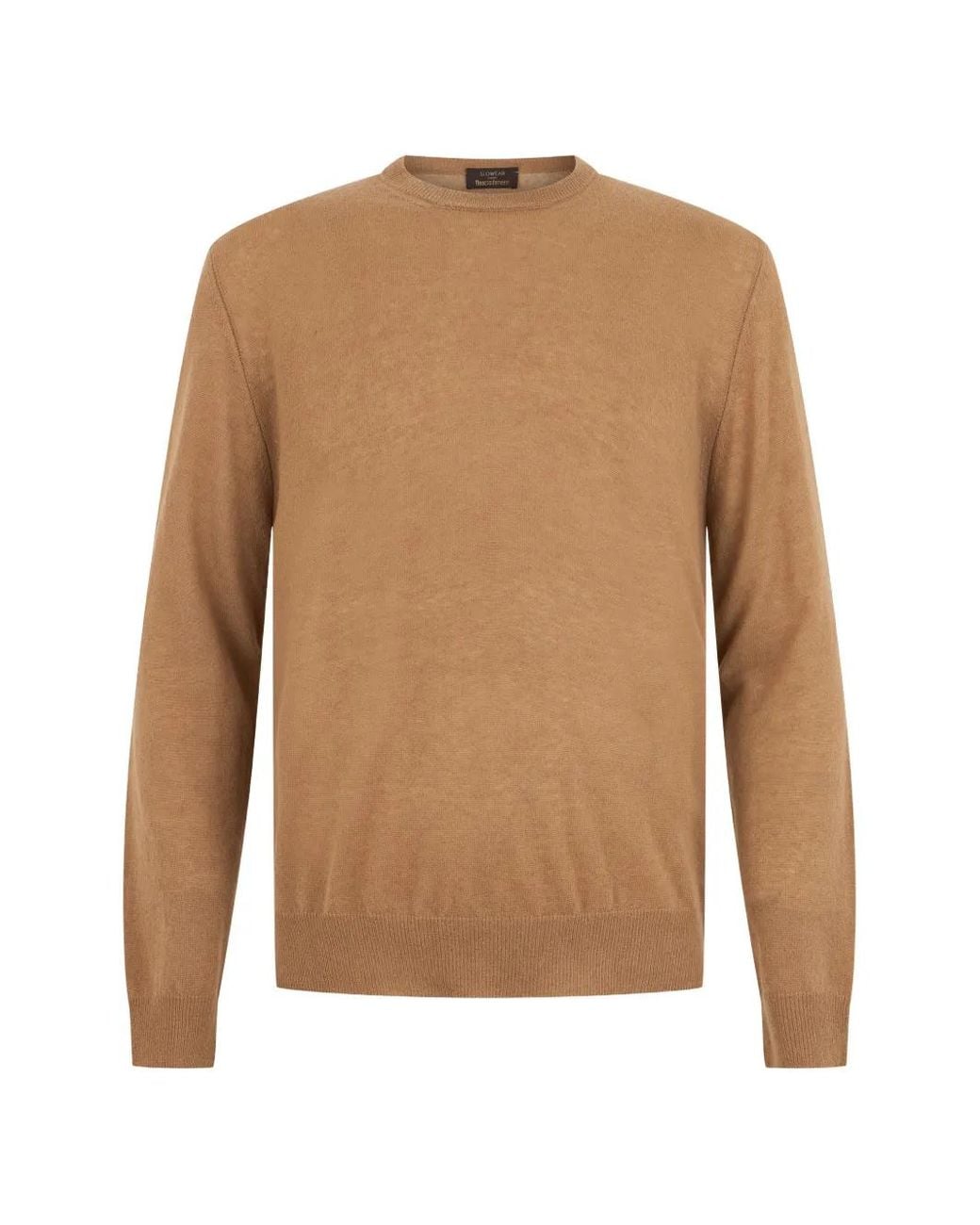 Slowear Brown Crew-Neck Long-Sleeve Sweater for men