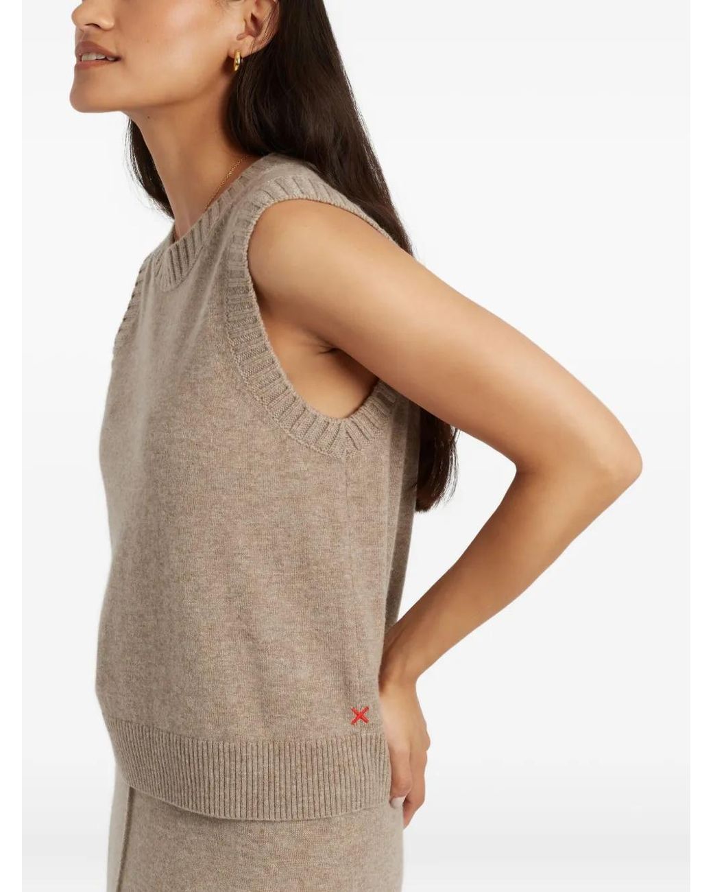 Chinti & Parker Natural Crew-Neck Tank Top