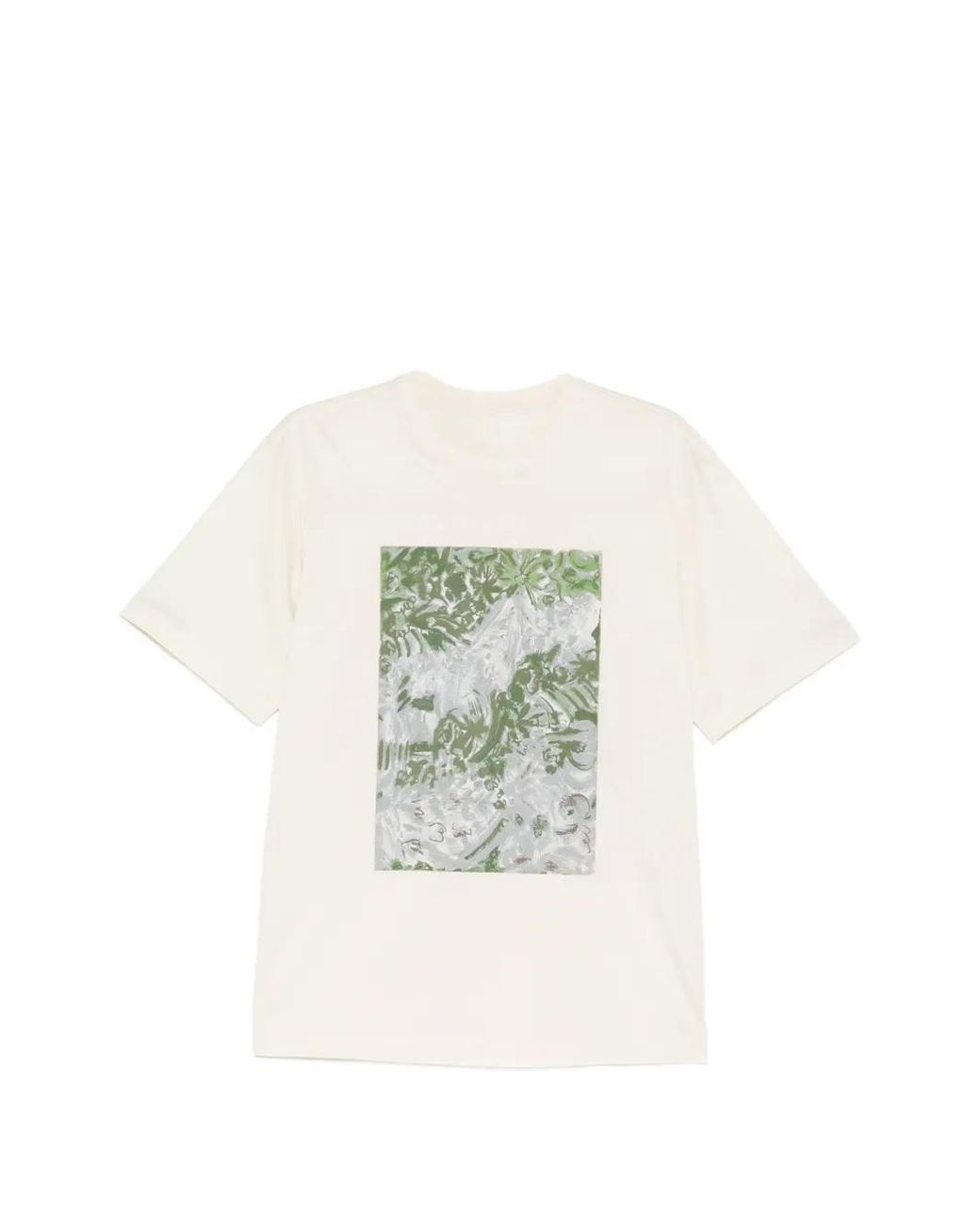 JNBY White Printed Short-Sleeves T-Shirt