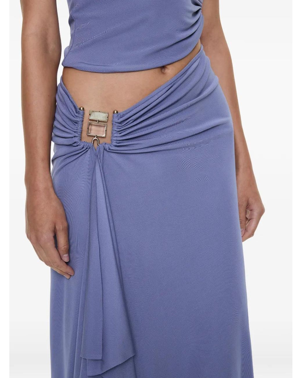 Christopher Esber Cascade Maxi-Rok Met Gesp in het Blue