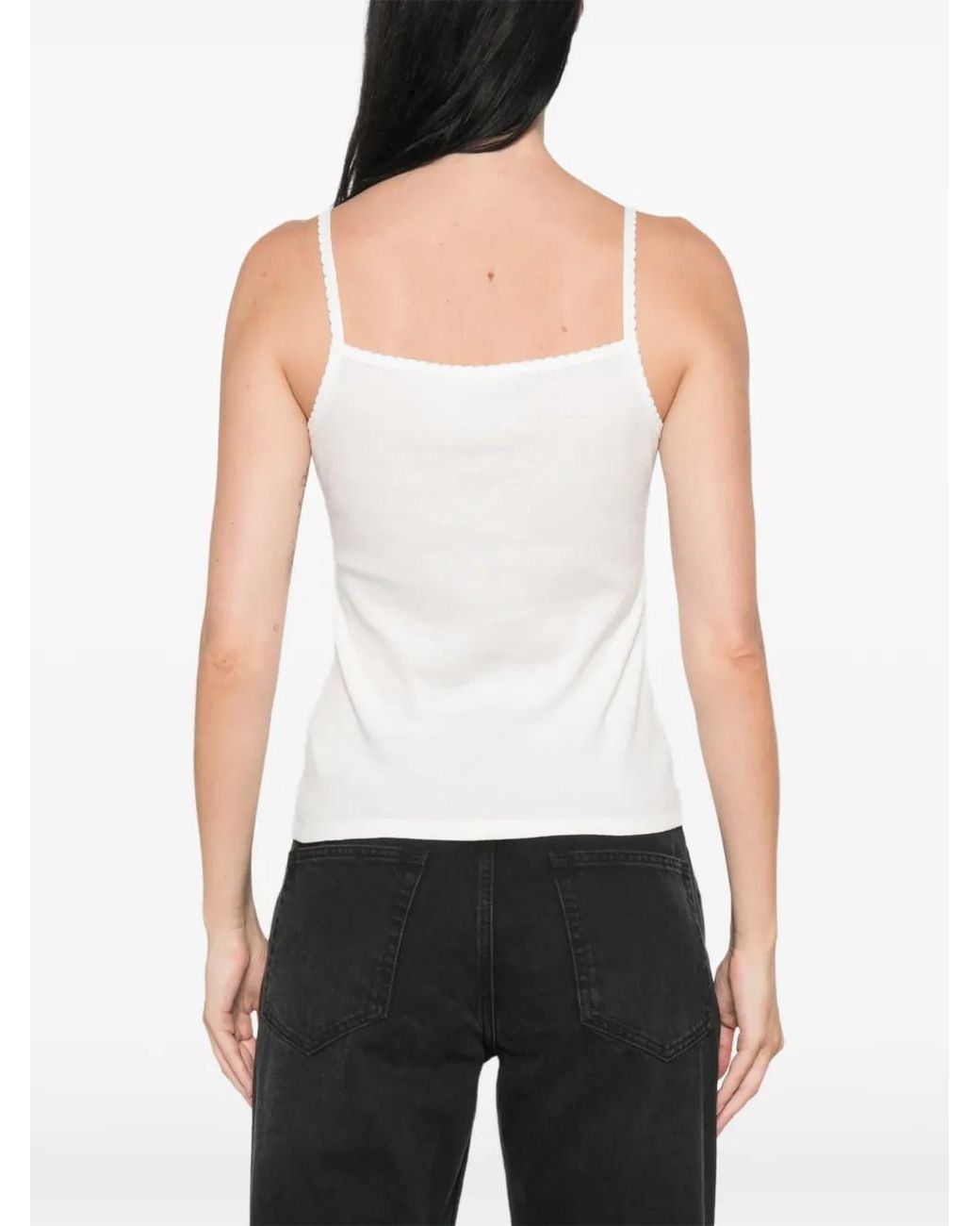 The Row White Denzel Tank Top