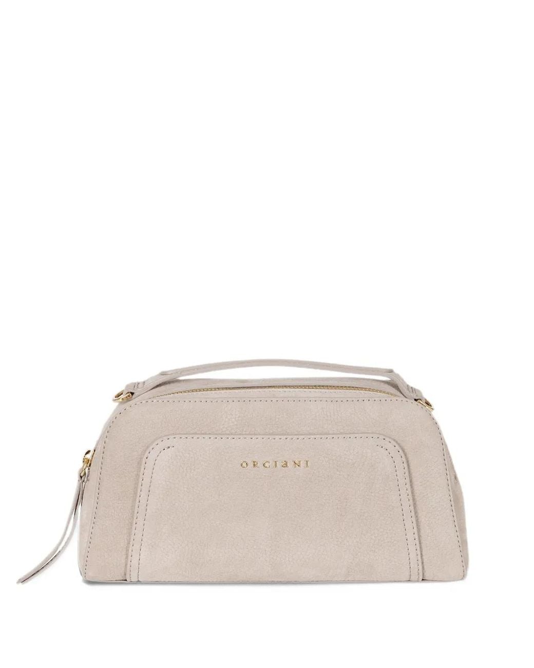Orciani Natural The Address 26 Nabucco Leather Shoulder Bag