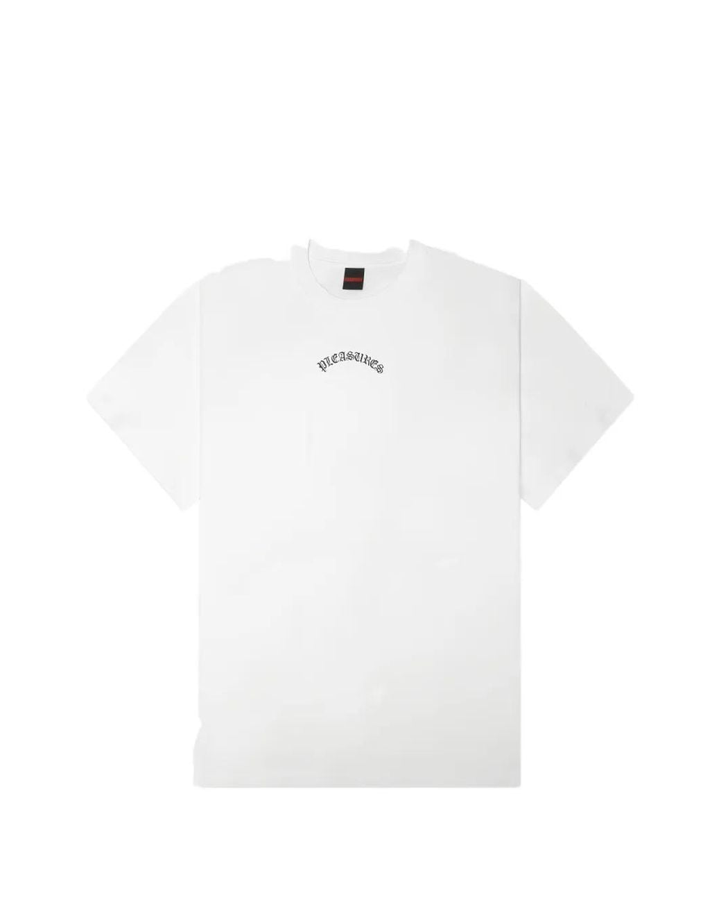 Pleasures White Logo-Print T-Shirt for men