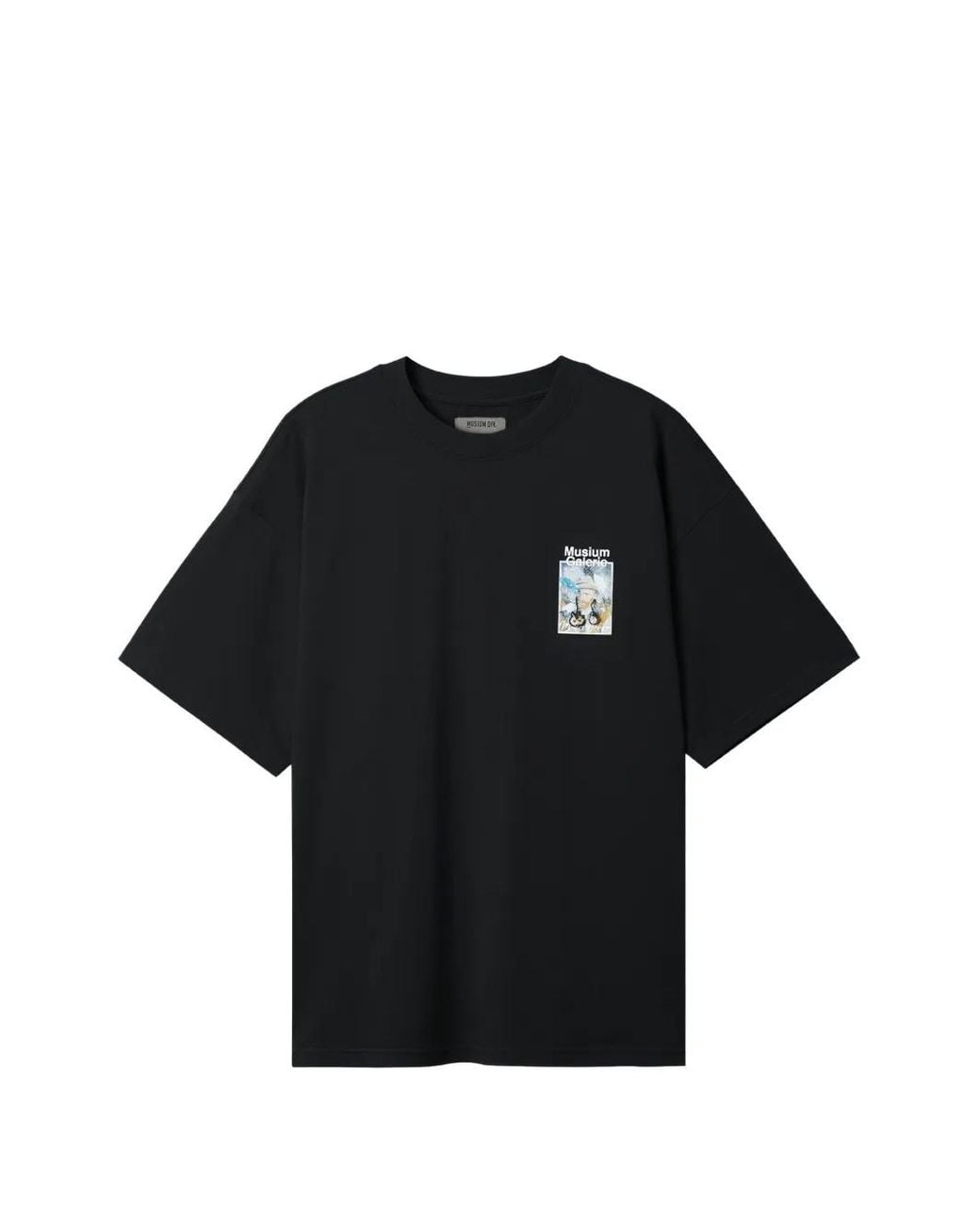 Musium Div. Black Round Neck Graphic T-Shirt for men