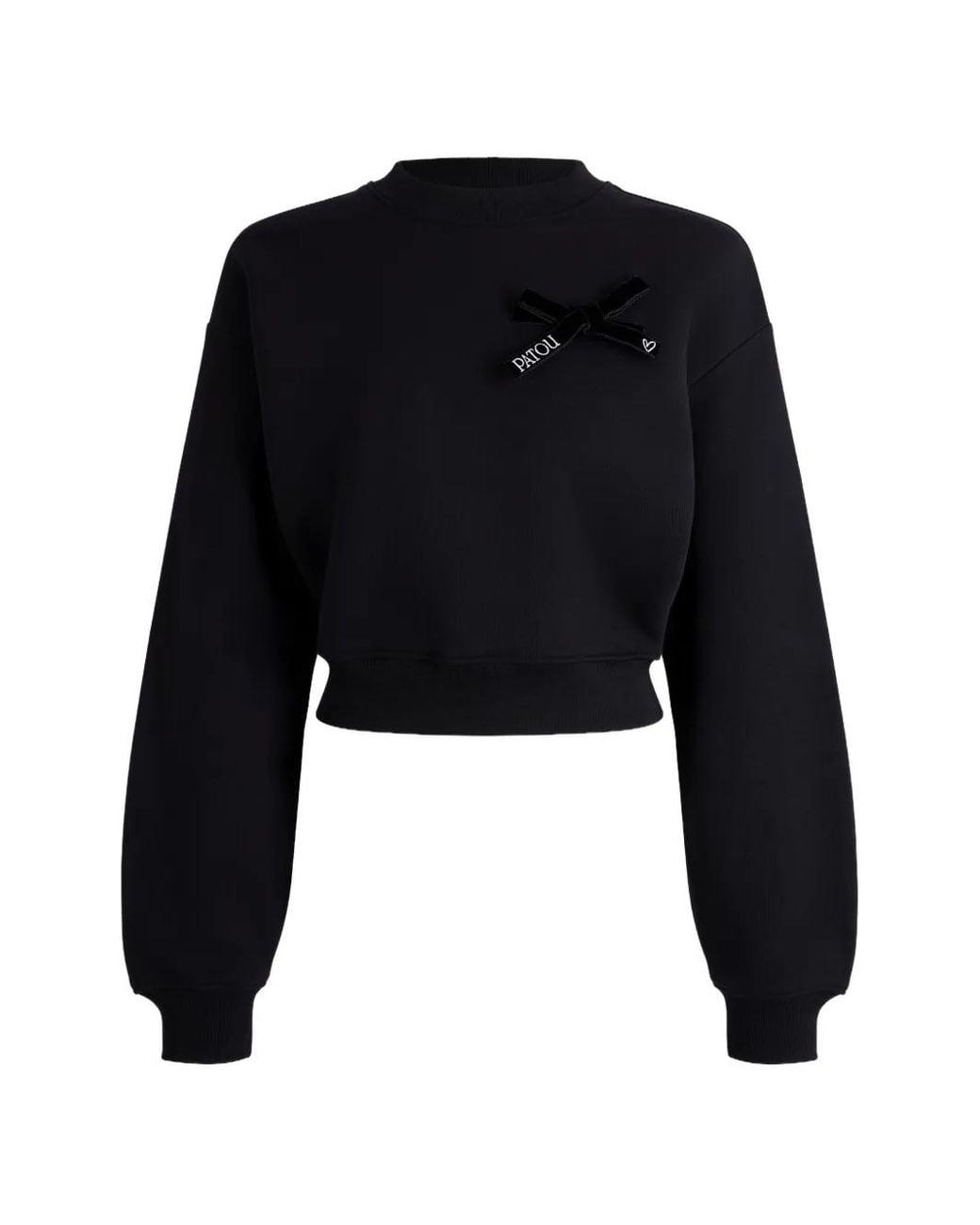 Patou Black Bow-Detail Sweatshirt