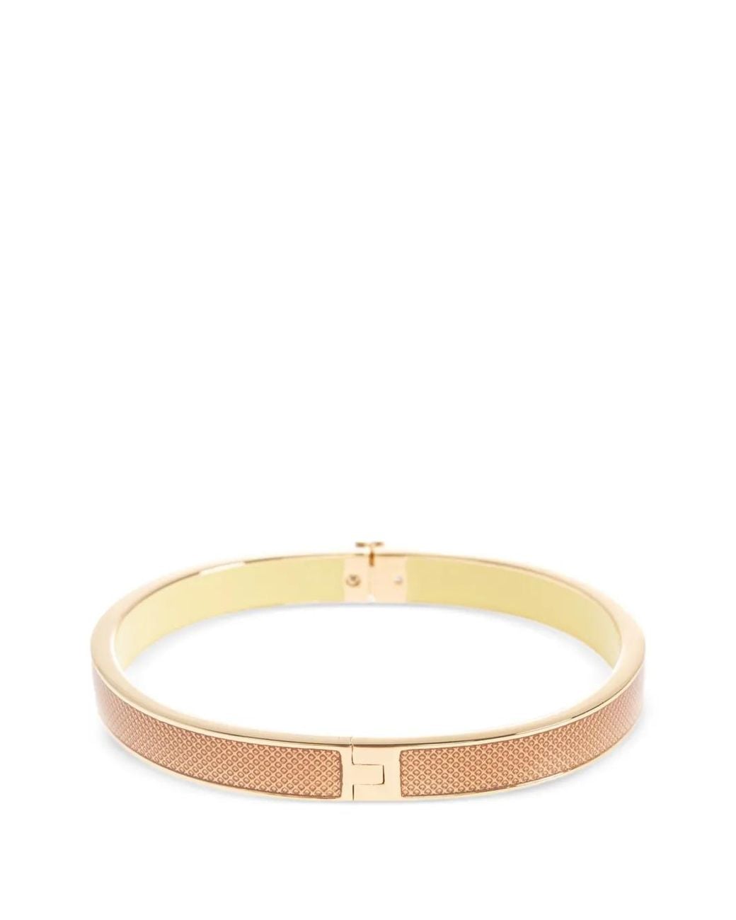 Bracciale Icon Con Placca Logo di Tory Burch in Natural