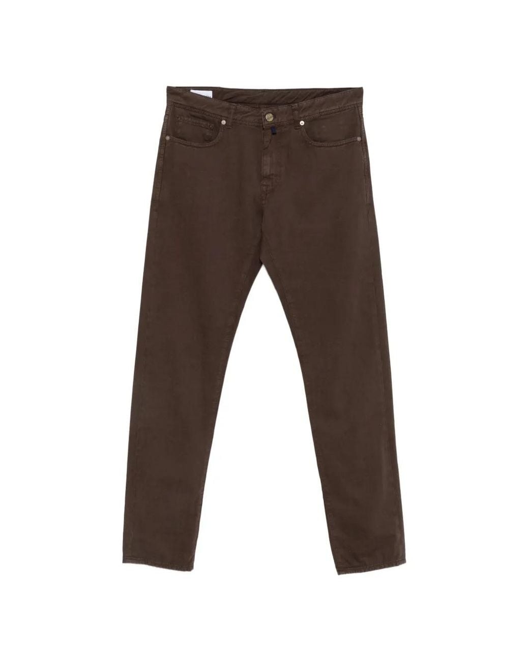 Incotex Gray Jean Droit À Patch Logo for men