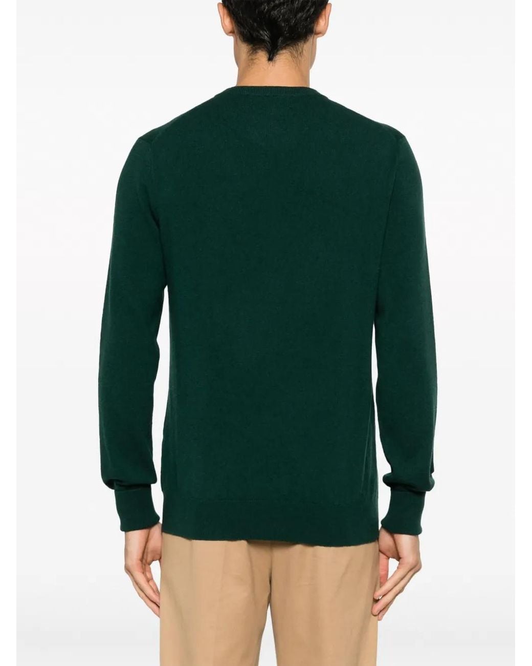 Ballantyne Green Crew-Neck Cashmere Jumper for men
