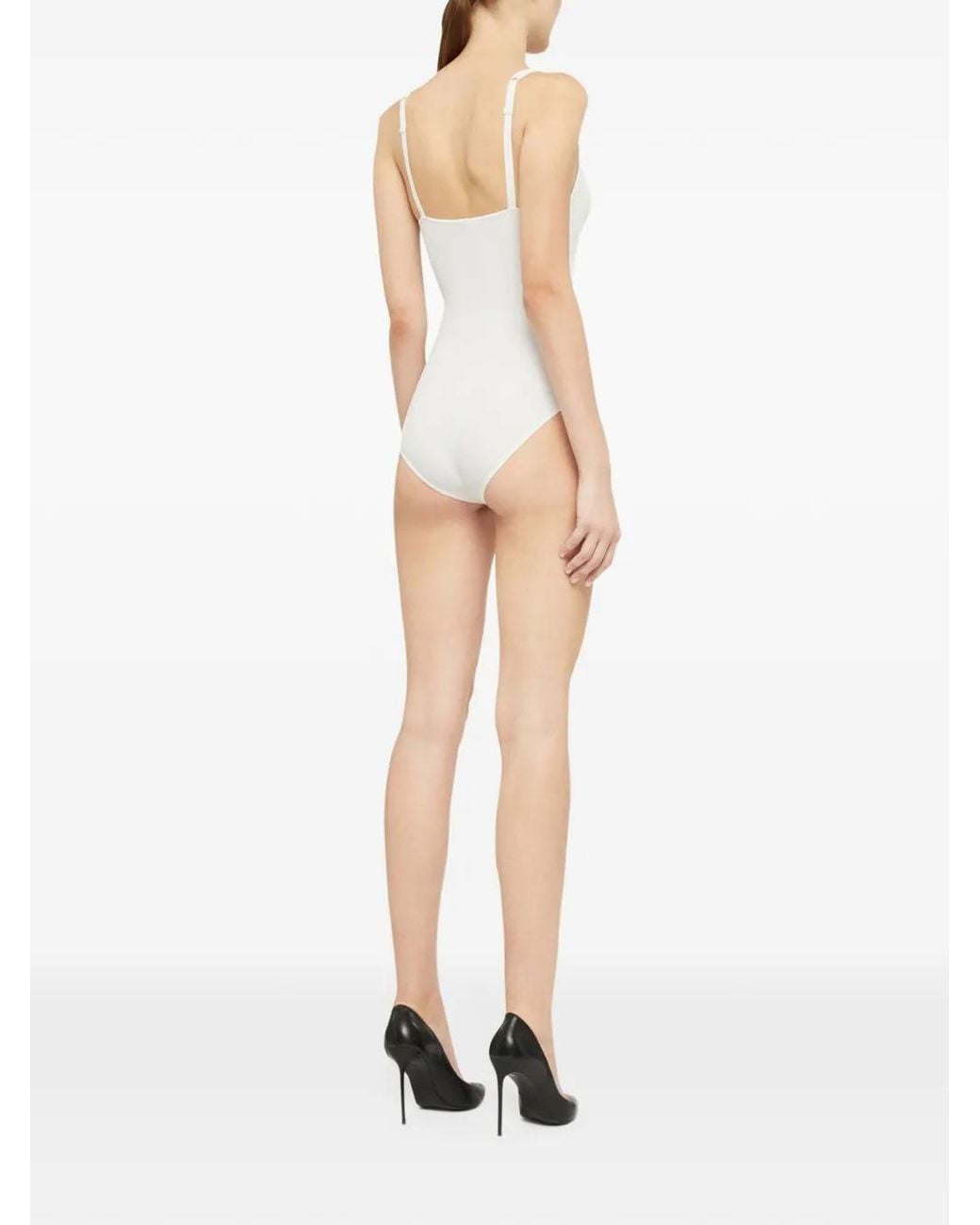 Wolford White Body Gainant Mat De Luxe