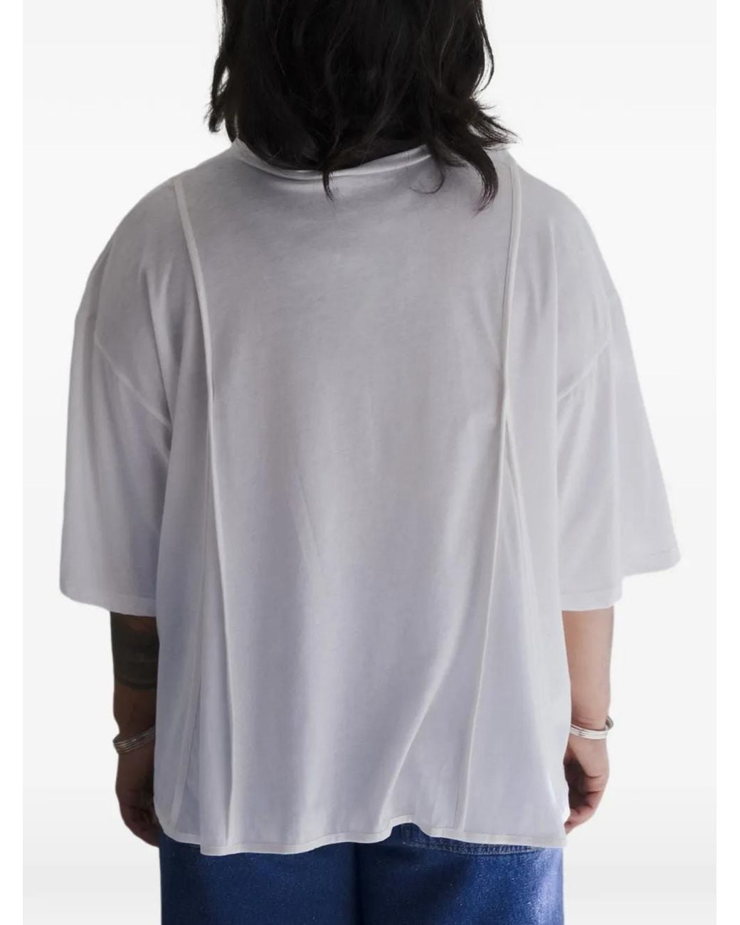 Baserange Gray Mul Piping T-Shirt
