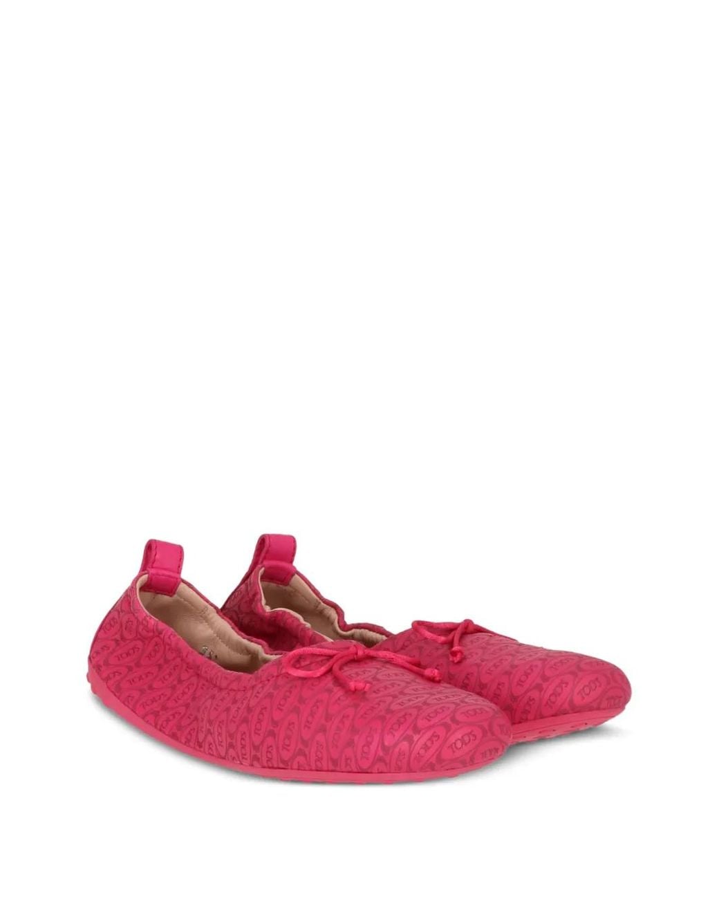 Tod's Pink Patterned Ballet Flats