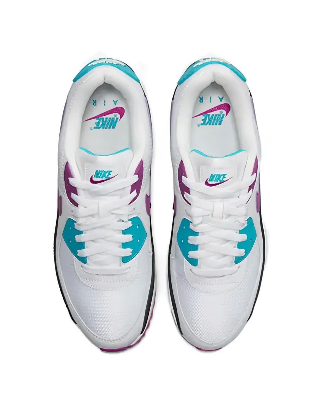 Nike White Air Max 90 Lace-Up Logo Sneakers