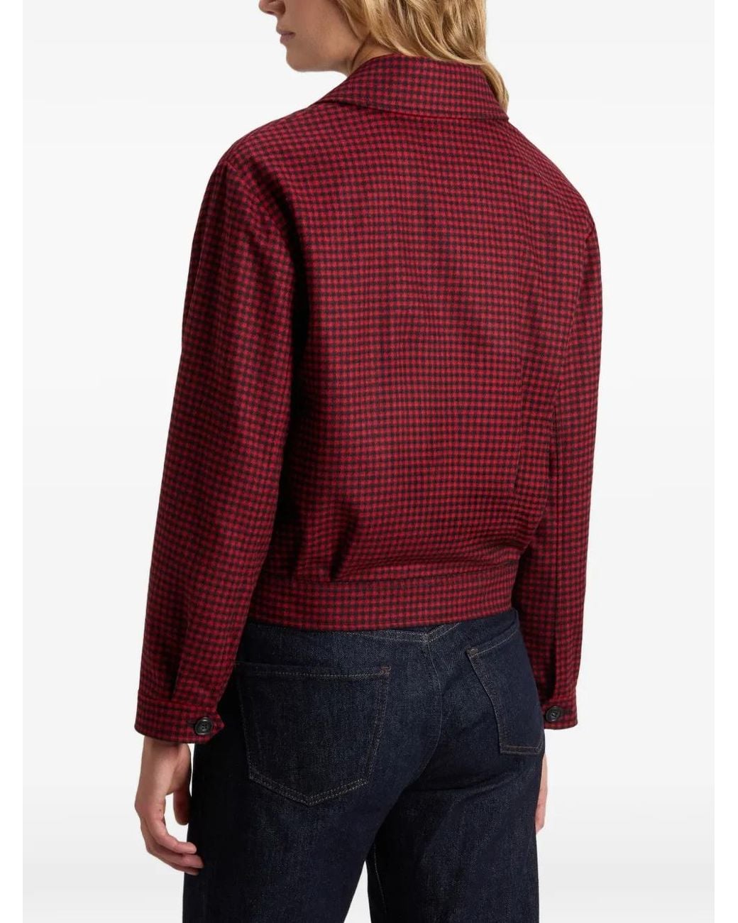 Woolrich Red Check Belted Overshirt