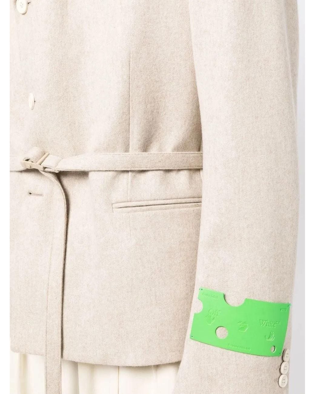 Off-White c/o Virgil Abloh Natural Buckle-Fastened Single-Breasted Blazer for men