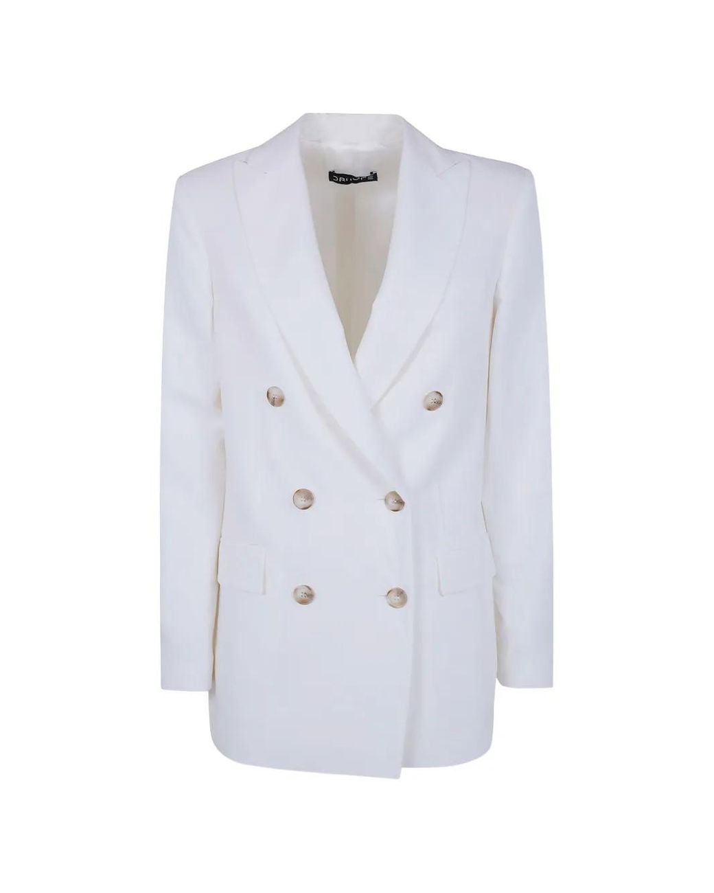 DR. HOPE White Blazer À Boutonnière Croisée
