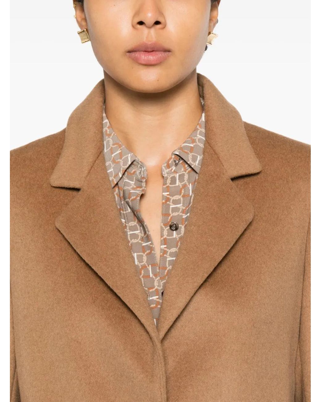 Ralph Lauren Natural Wool Button Coat