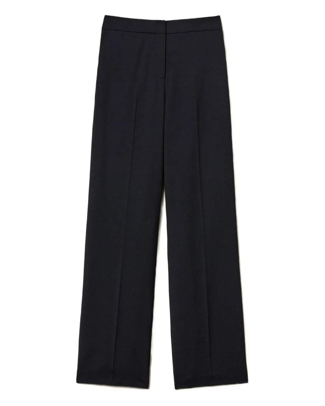 Twinset Blue Wide-Leg Side-Pocket Trousers