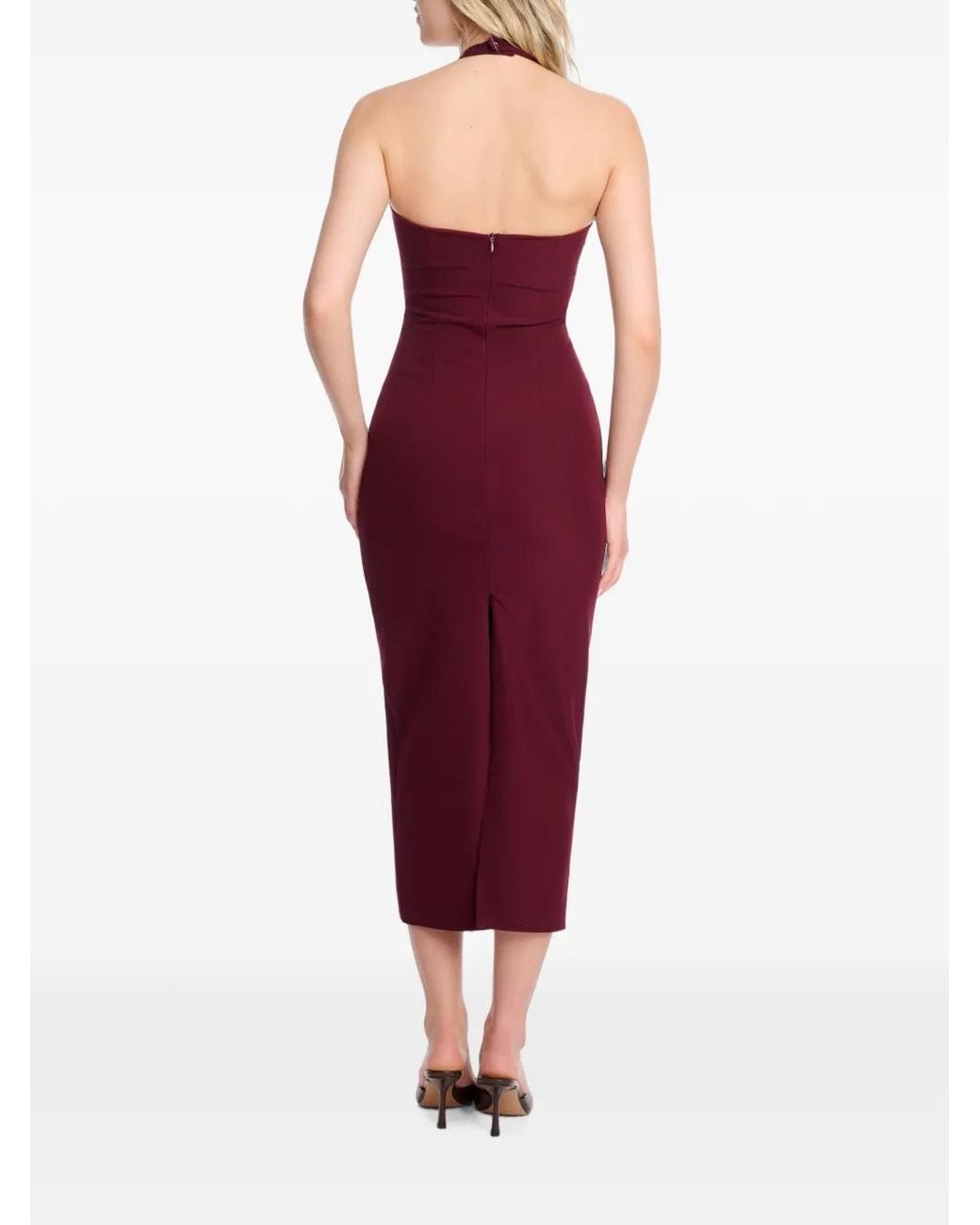 Axel 113 Red Jennie Halterneck Midi Dress