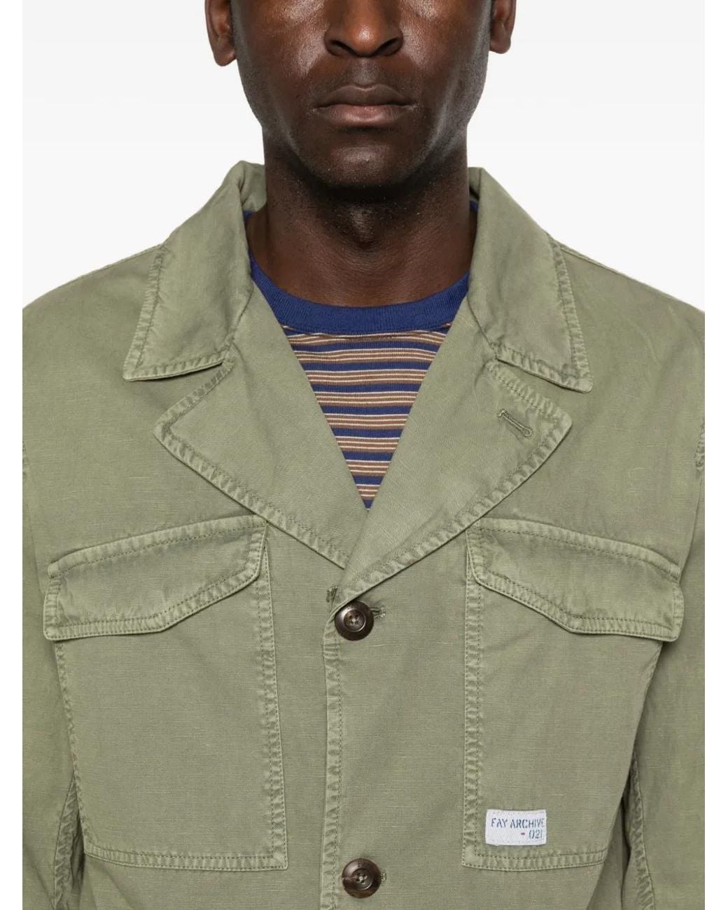 Fay Jacke Mit Logo-Patch in Green für Herren