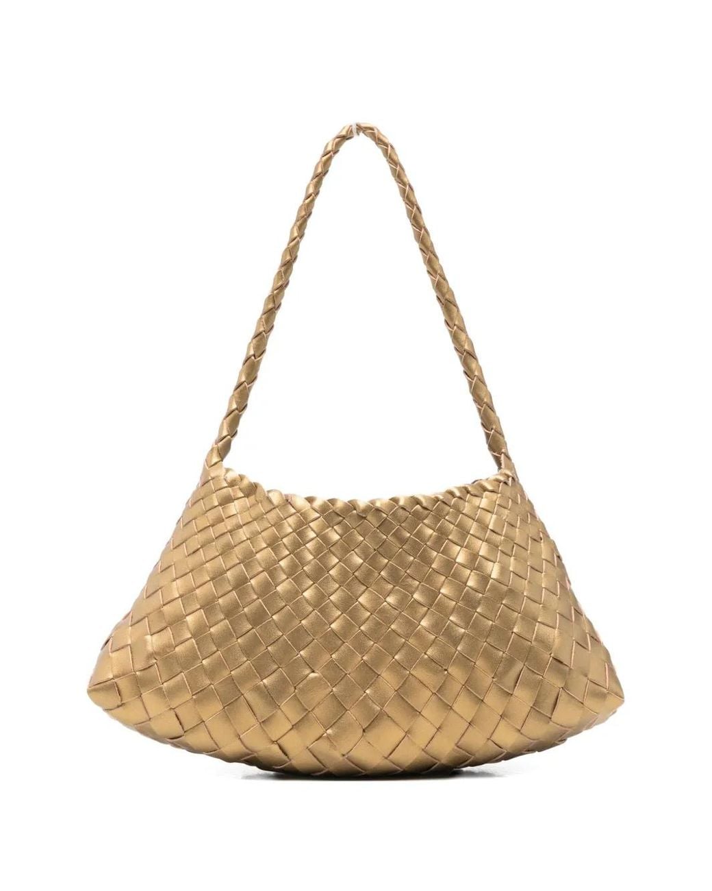 Dragon Diffusion Natural Rosanna Woven Leather Shoulder Bag