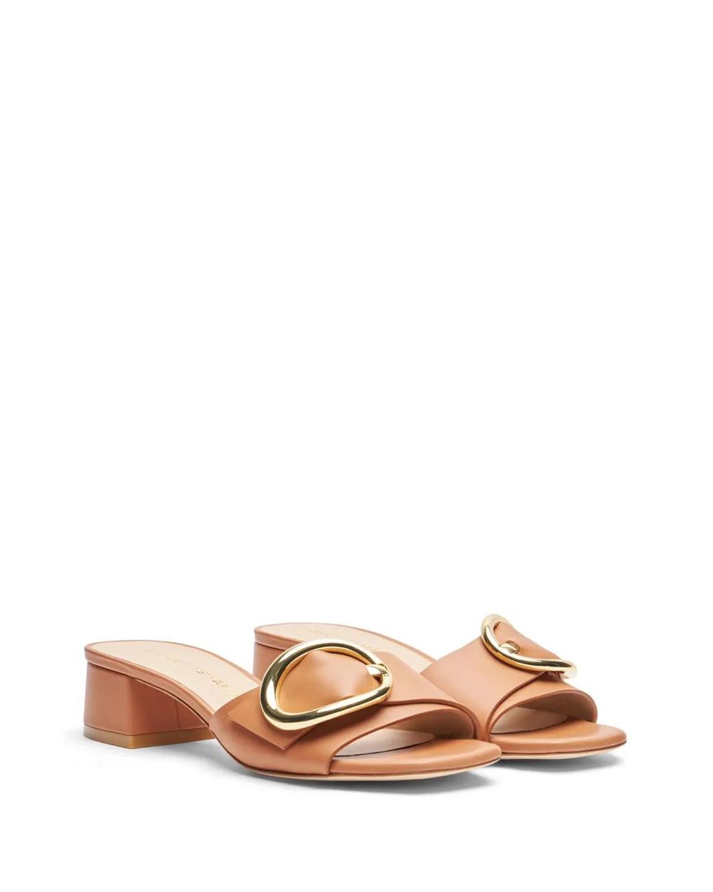 Stuart Weitzman Brown Benni Leather Mules