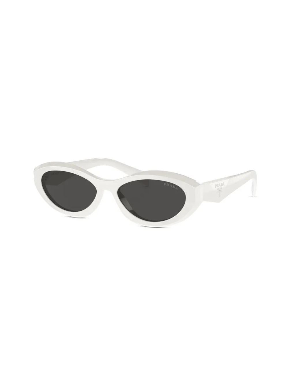 Prada White Cat-Eye Frame Sunglasses