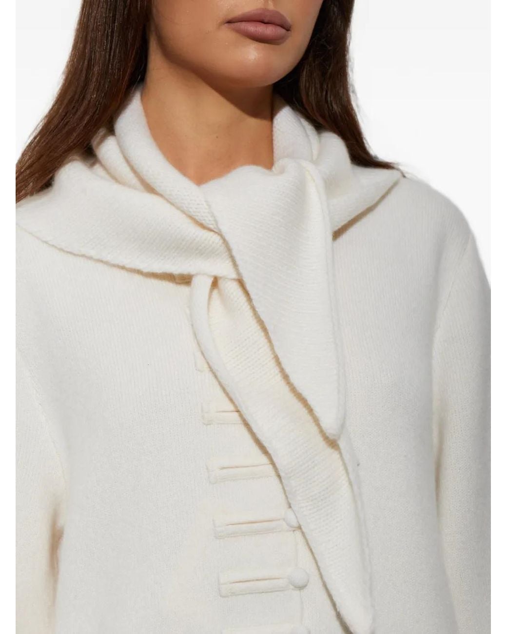 Lisa Yang White Mairi Bandana Scarf