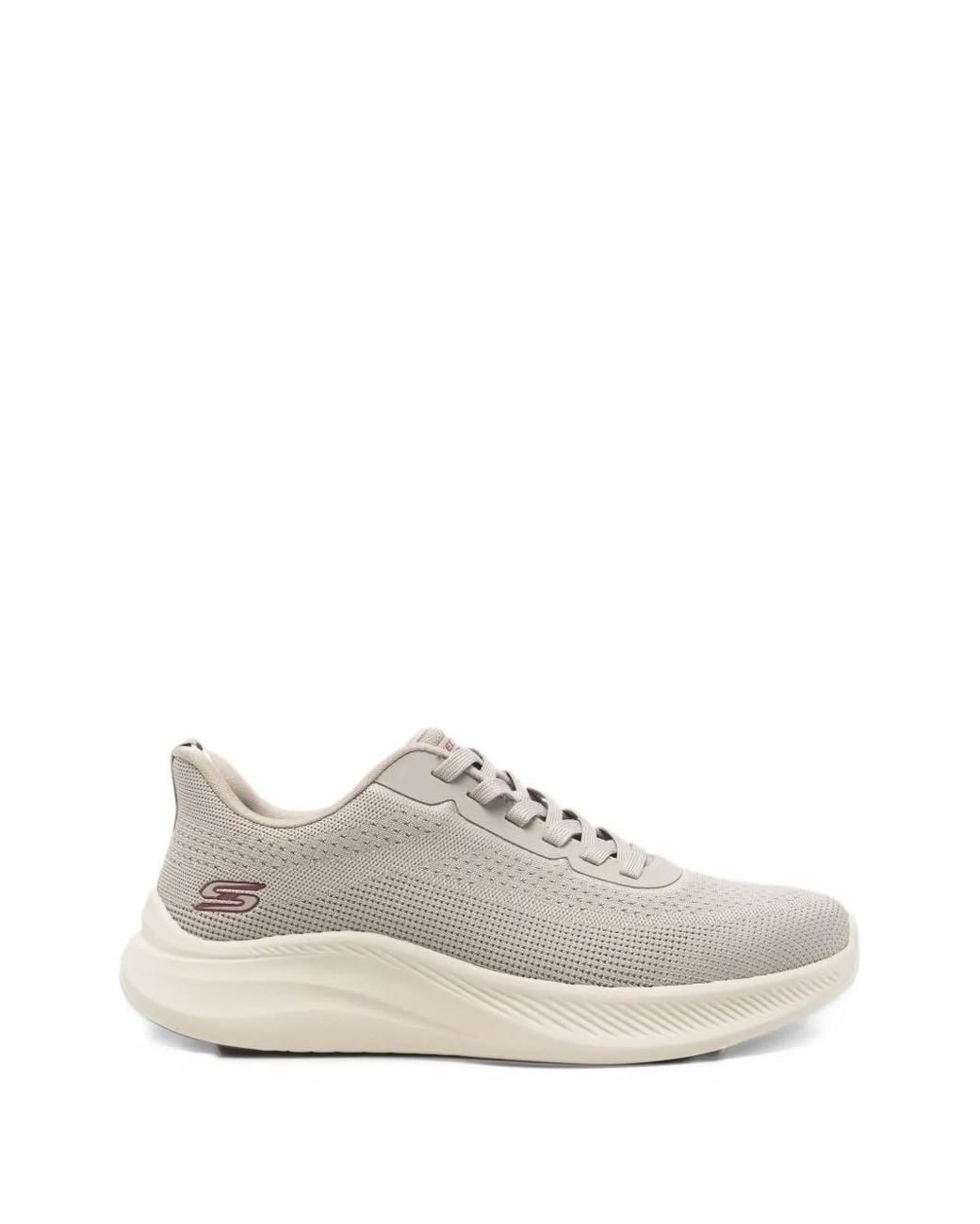 Skechers White Bobs Lace-Up Sneakers for men