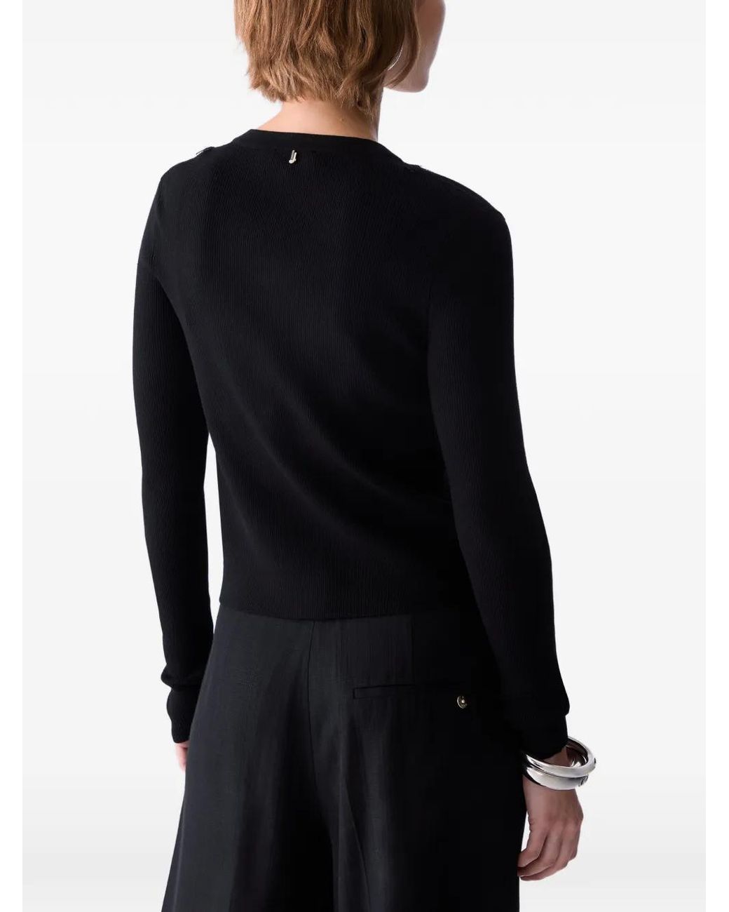 Liu Jo Black Cardigan With Lace Insert