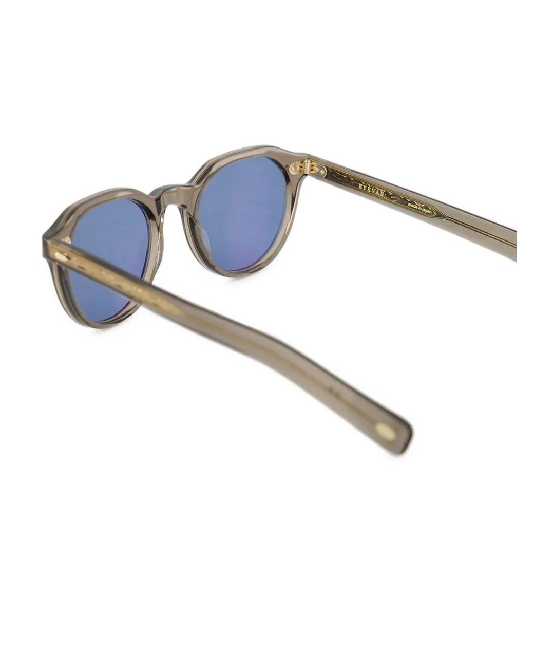 Eyevan 7285 Blue Round-Frame Sunglasses for men