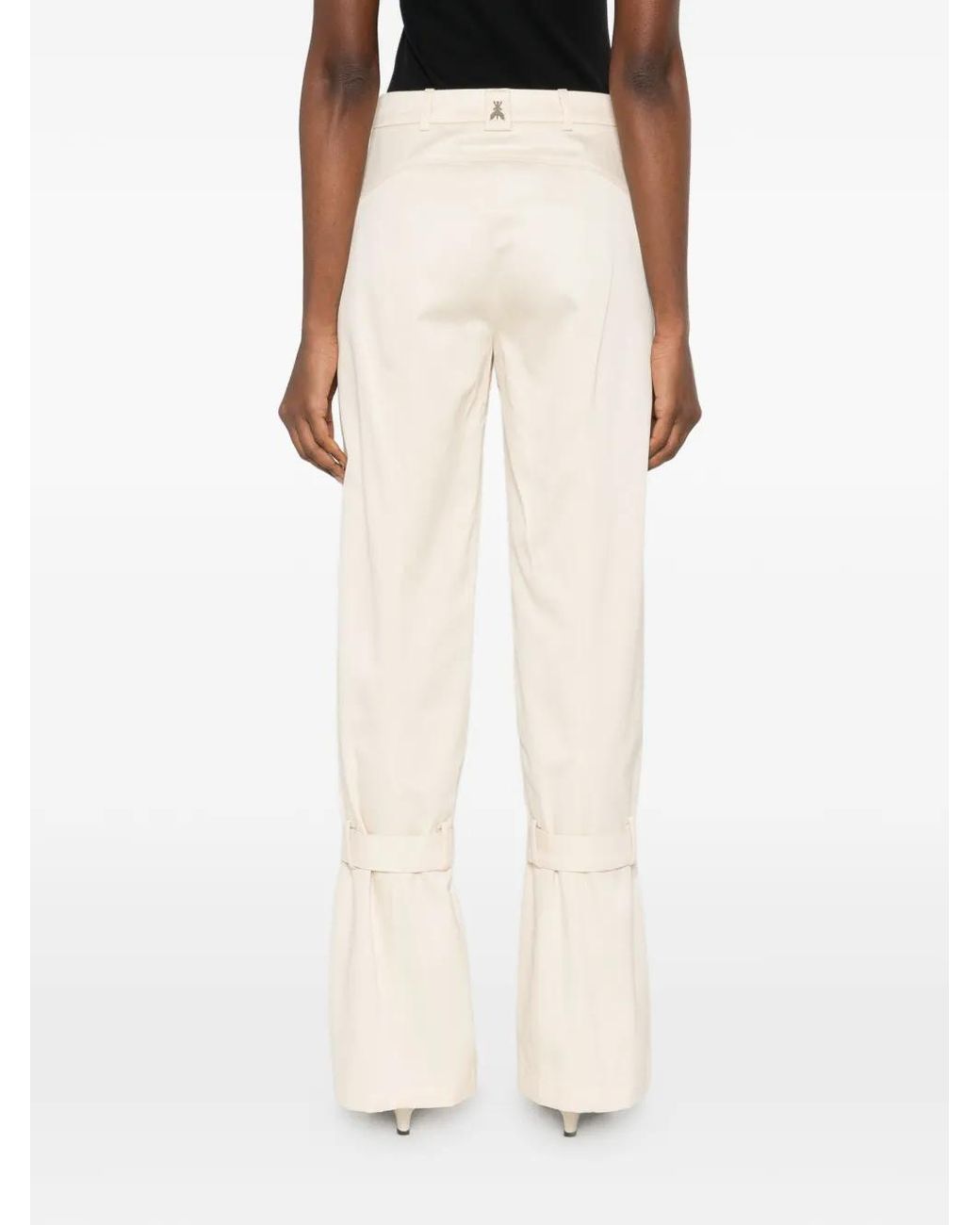 Patrizia Pepe White Strap Cotton Trousers